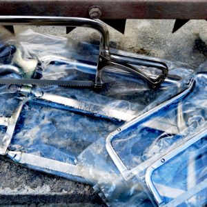 Ustensile medicale~fierăstrău inox proveniență armata română - imagine 2