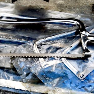 Ustensile medicale~fierăstrău inox proveniență armata română - imagine 3