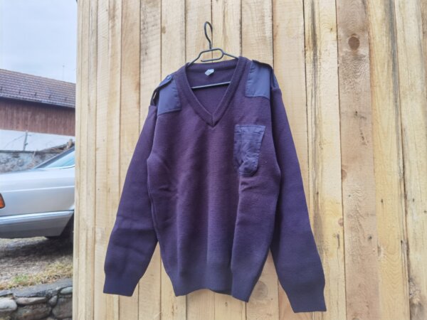 Pulover kaki cu epoleti proveniență armata română - imagine 8