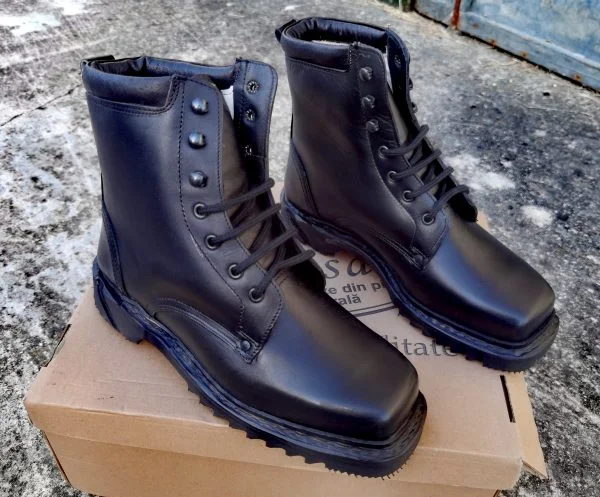 Bocanci militari de piele - imagine 5